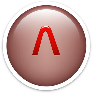 a capital red M with a dot on top  sticker