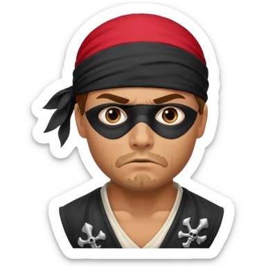 Irritated pirate sticker