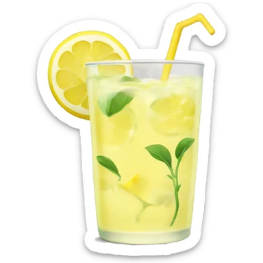Lemonade with a cat drinking it sticker