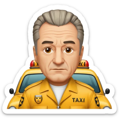 deniro dans taxi driver avec la crete sticker