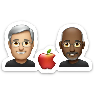 team apple and steve jobs sticker