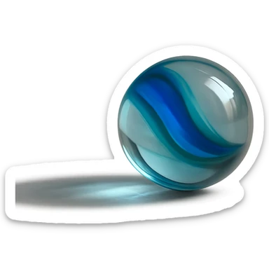 a marble rolling on a flat surface, shiny, dynamic motion, realistic lighting sticker