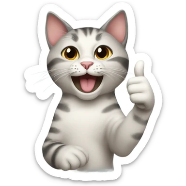 Cat thumbs up sticker
