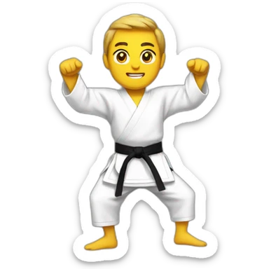 mascota karateka sticker