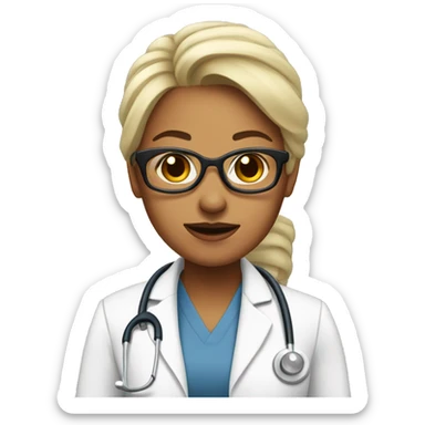 doctora piel clara sticker