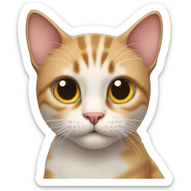 Cat with biceps sending kiss sticker