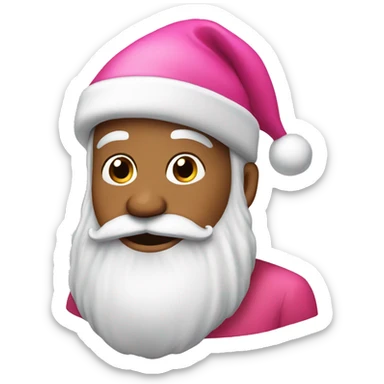 Santa with pink hat sticker
