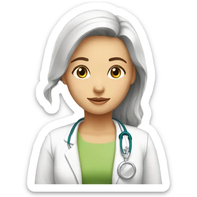 Patience girl in the waitin room of a hospital sticker