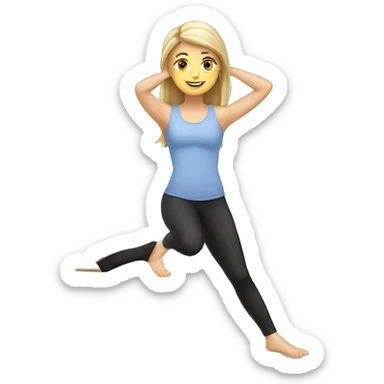 White Girl pilates pilates sticker