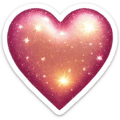 Sparkly heart sticker