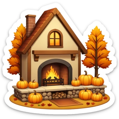 Cozy autumn home sticker