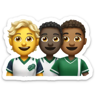 three differen mascots for school sports teams sticker