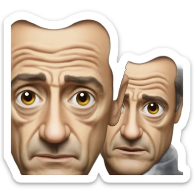 Sarkozy with death stare looking sticker