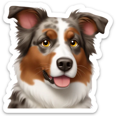 Red Merle Australian shepherd sticker
