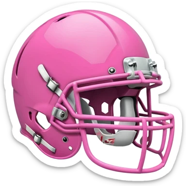 Pink football helmet sticker