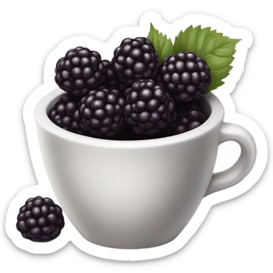 Blackberries in a cup sticker