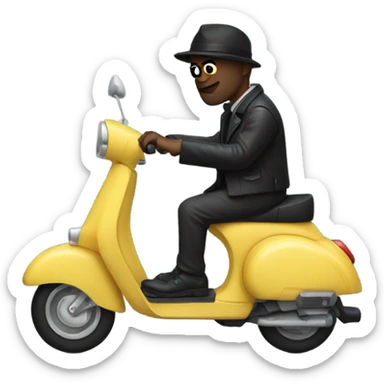 Welsh gangster on a scooter sticker