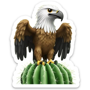 Mexico eagle on cactus sticker