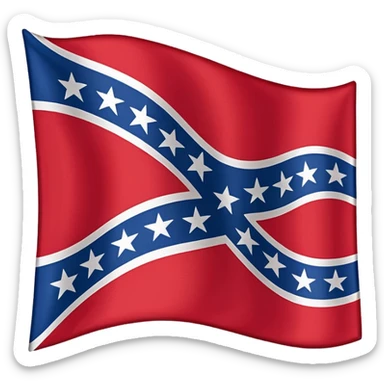 Confederate flag sticker