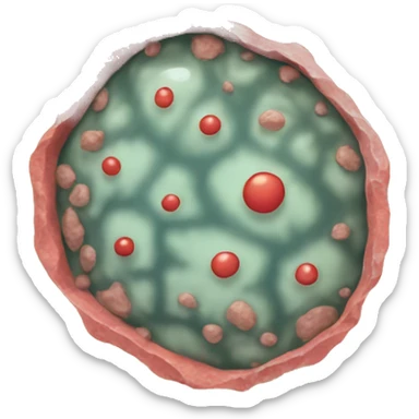 realistic animal cell sticker