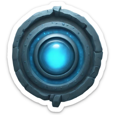 a flaSHING blue portal sticker