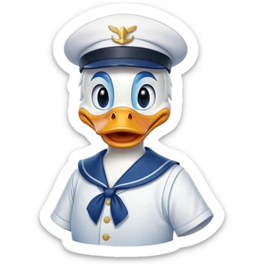 Donald Duck Disney style sticker