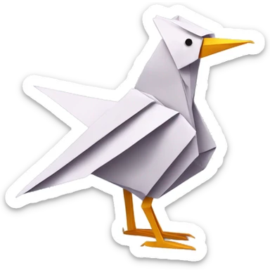 origami bird sticker