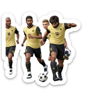 boys in soccer uniforms sticker