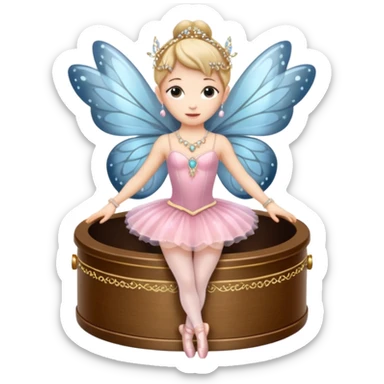 Ballerina fairy Jewelry Music Box sticker