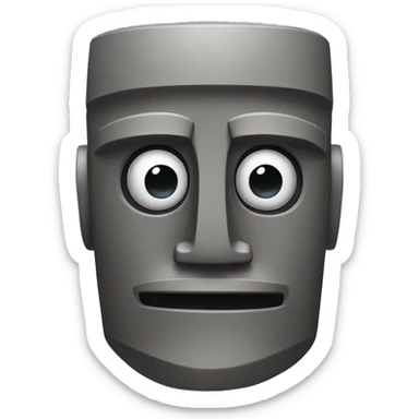 Robot Moai sticker