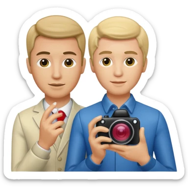take photos with the wax figures sticker