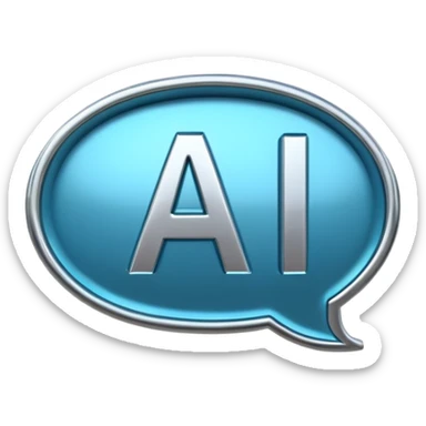  AI letters inside a speech bubble sticker