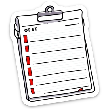 to-do list with all tasks checked off, completed checklist sticker