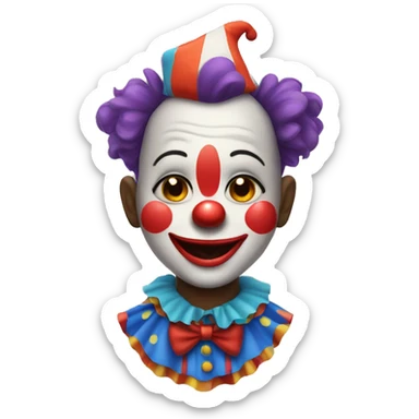 cute clown sticker