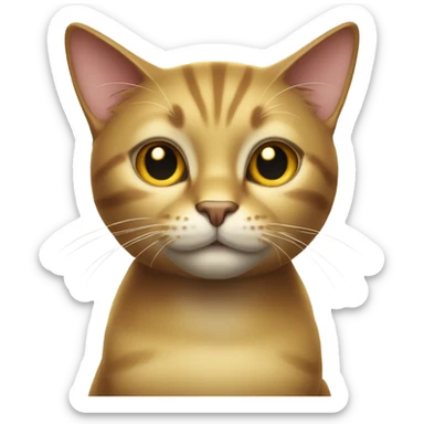 Gold colored cat sticker