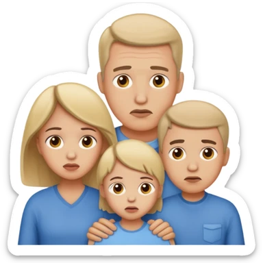 Family fear take precaution sticker