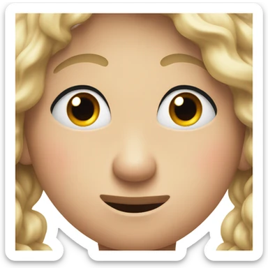 Embarrassed face with red cheeks with wide eyes looking to the right sticker