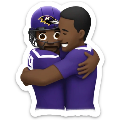 4 ravens fans hugging sticker
