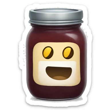 Empty  jam jar  sticker