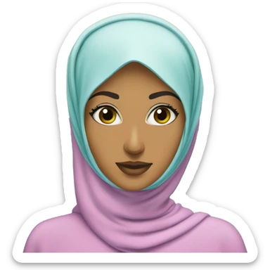 Hijabi-woman-swimming-in-pool-underwater sticker