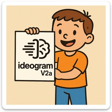 make drawing of a child holding a poster of this image sticker