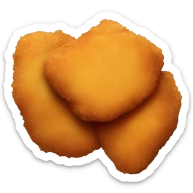 chicken nugget dipped in sweet and sour sauce sticker