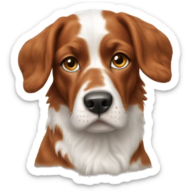 French Brittany dog sticker