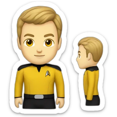 James Kirk with Starfleet yellow uniform (Star Trek) sticker