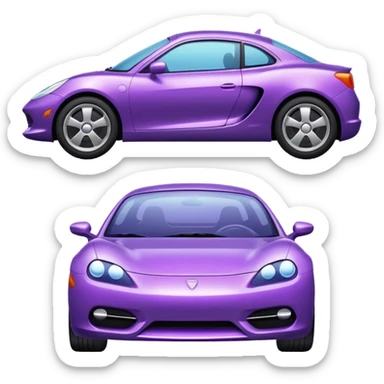 Purple car sticker