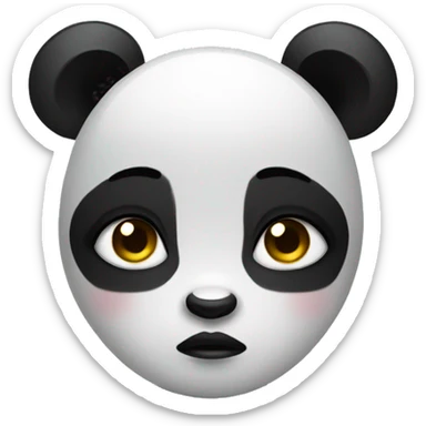 Sad panda girl sticker