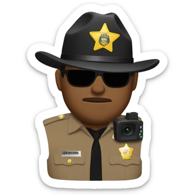Deputy sheriff with body worn camera sticker