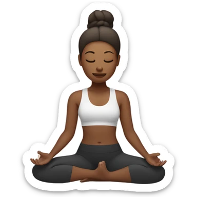 breatha yoga woman sticker
