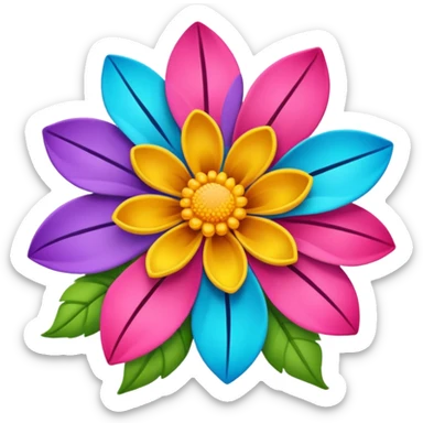 Tangled flower emoji sticker
