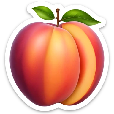 Plum in a peach  sticker